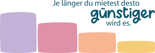 Je l&auml;nger du mietest, desto g&uuml;nstiger wird es: das Treppenmietmodell